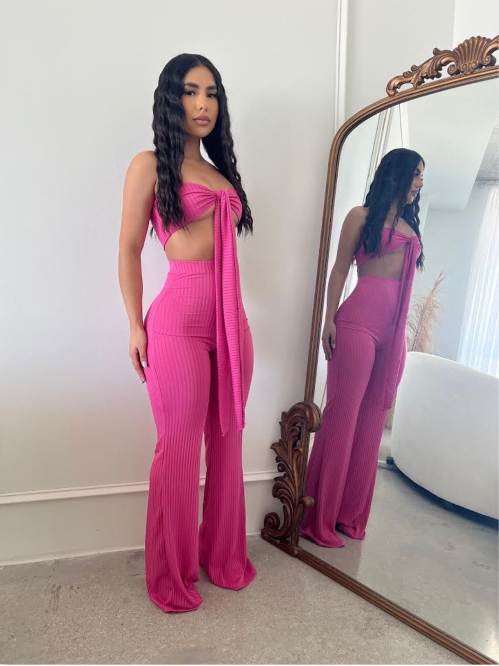 Baddieville Kendra set fuschia